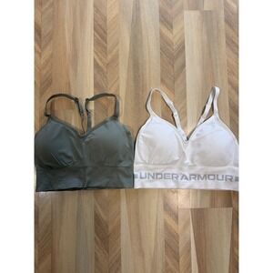 Under Armour Women's Compression Sports Bra Tank Top Green and‎ White SM